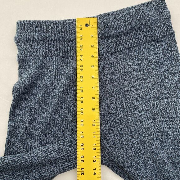 Athleta Reverie Wide Leg Lounge Pants Womens Medium Blue Heather Sweater Knit - Picture 6 of 13